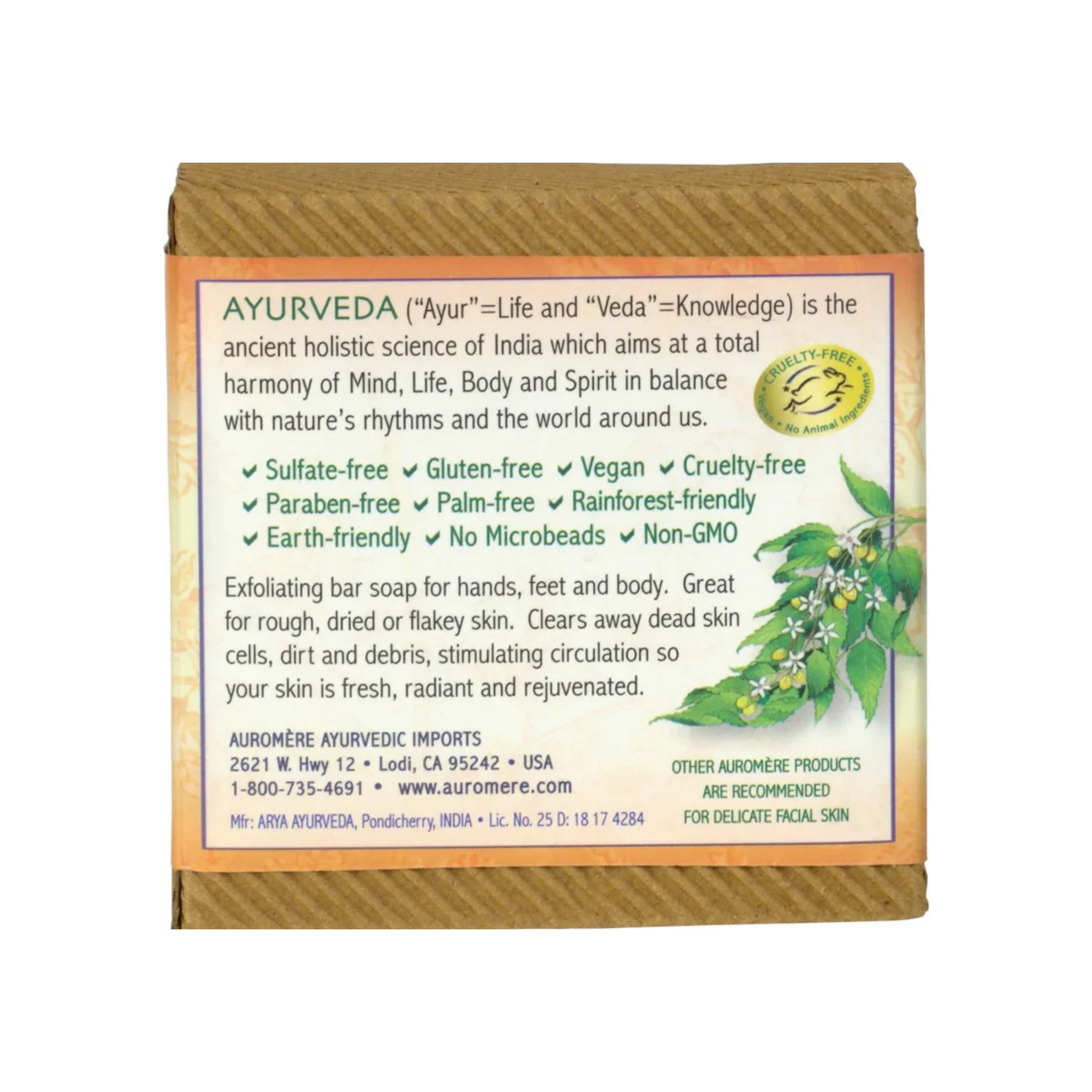 Auromere Exfoliating Body Bar