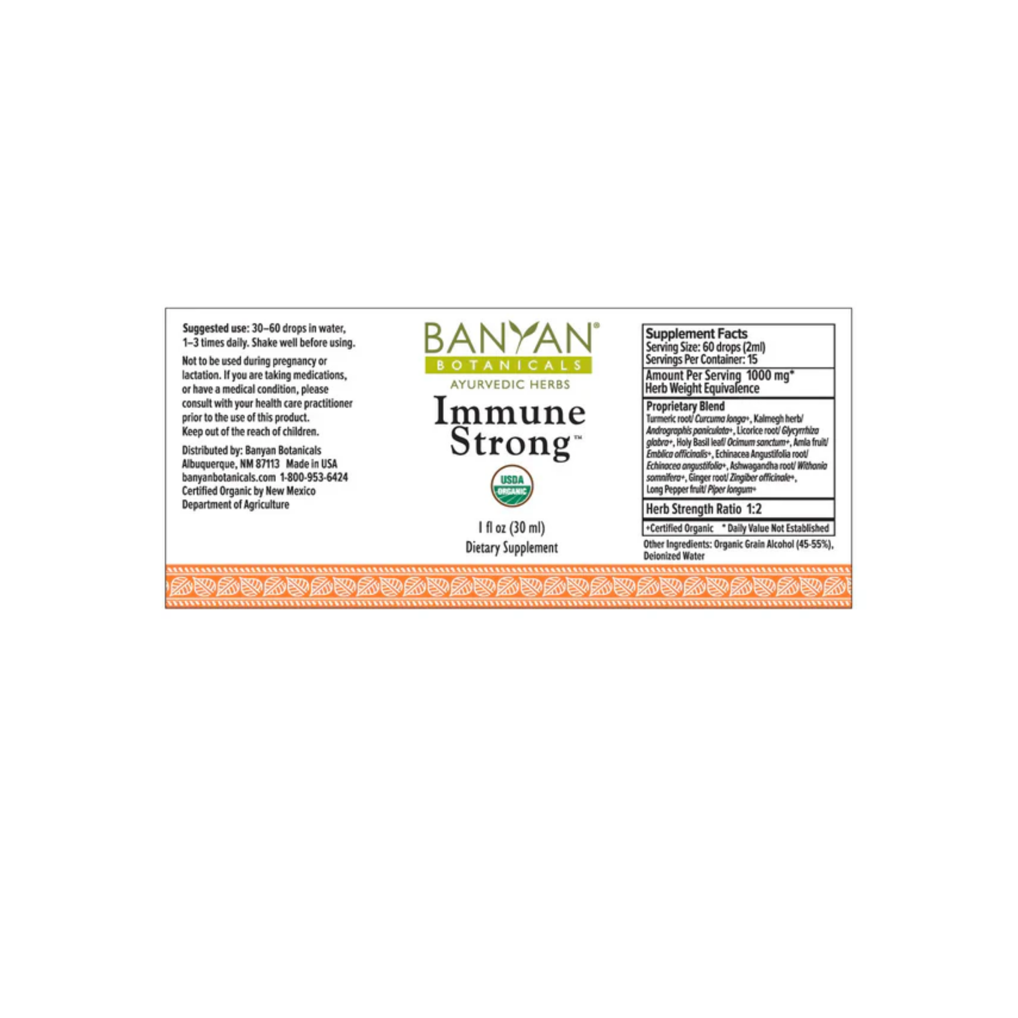 Banyan Botanicals Immune Strong liquid extract (1 oz)