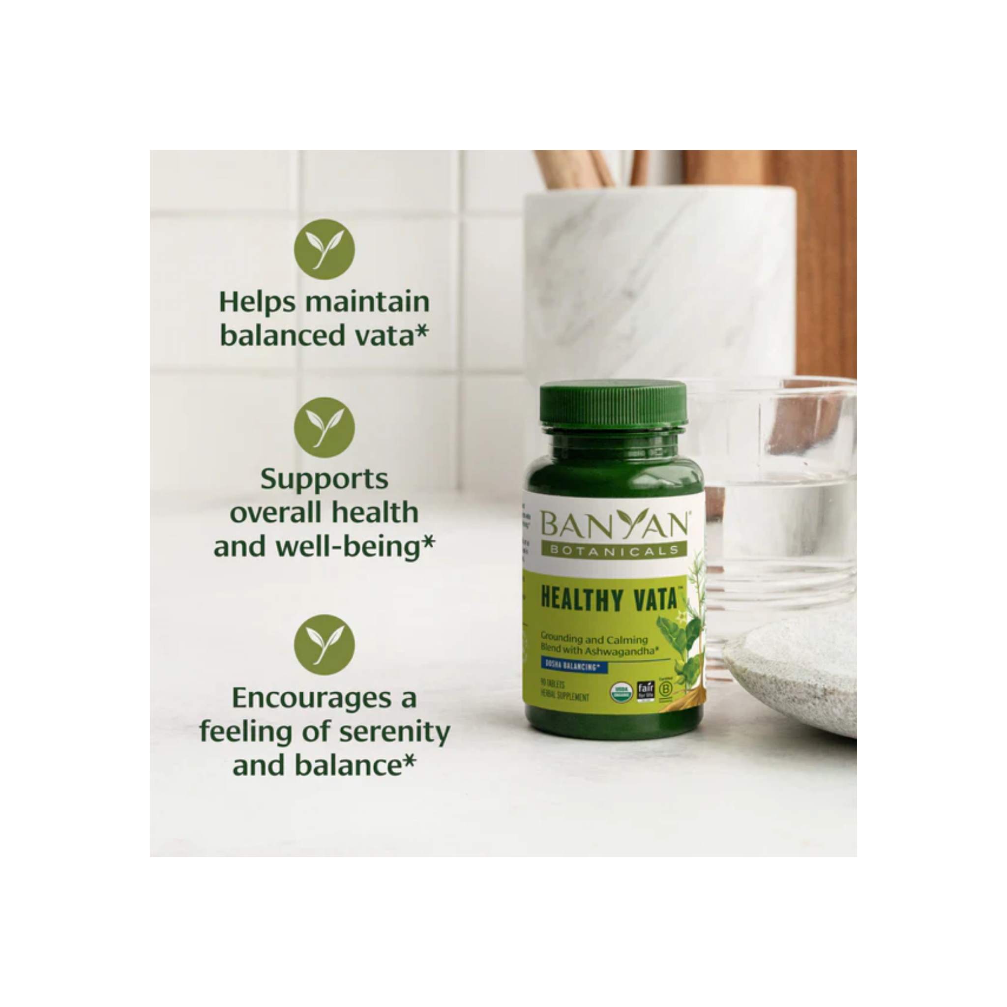 Banyan Botanicals Healthy Vata Tablets