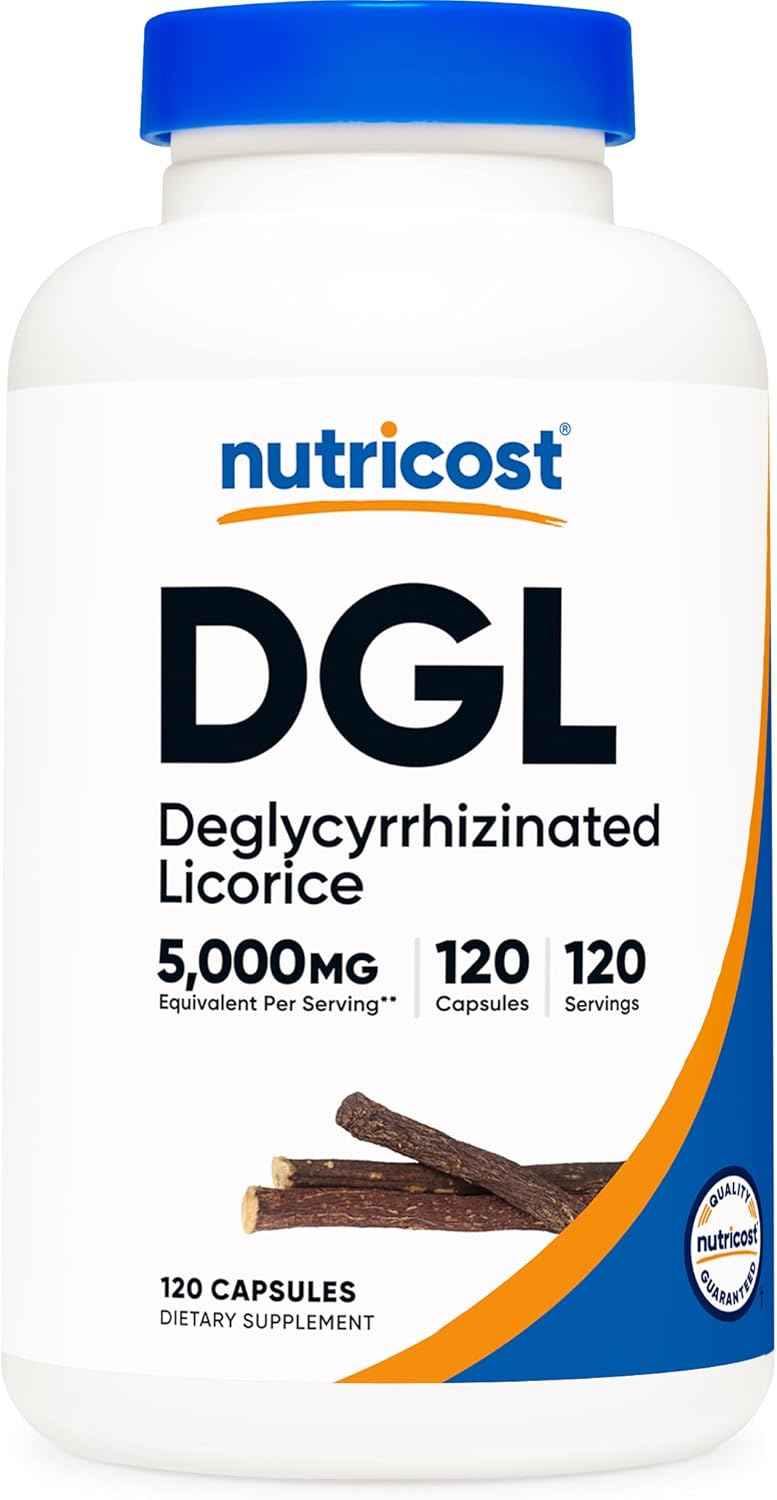 Nutricost DGL Deglycyrrhizinated Licorice Extract Capsules (120 Capsules)