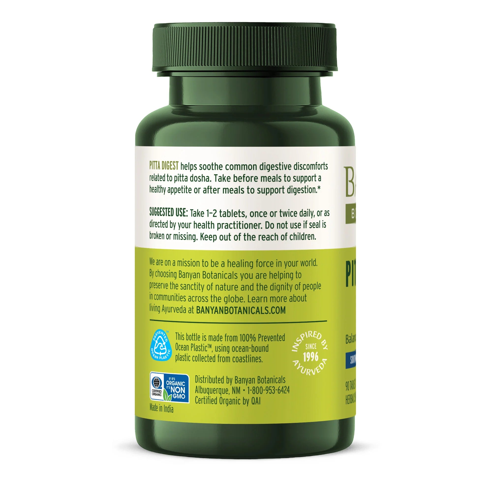 Banyan Botanicals Pitta Digest Tablets