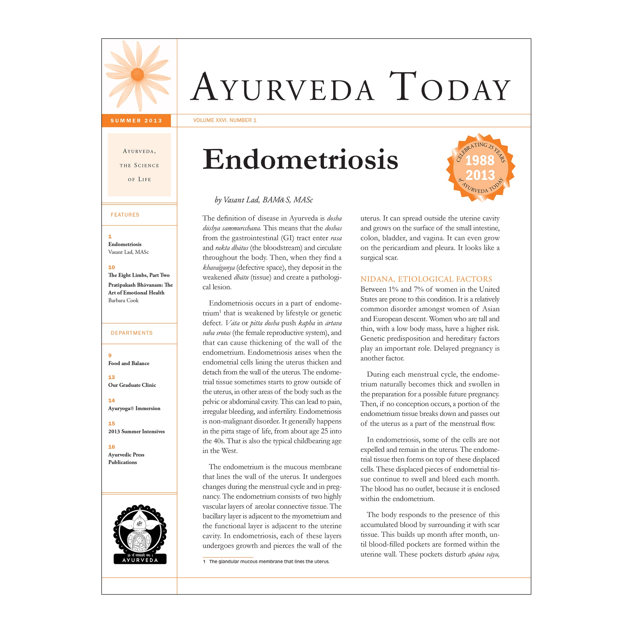 2013 Summer Ayurveda Today