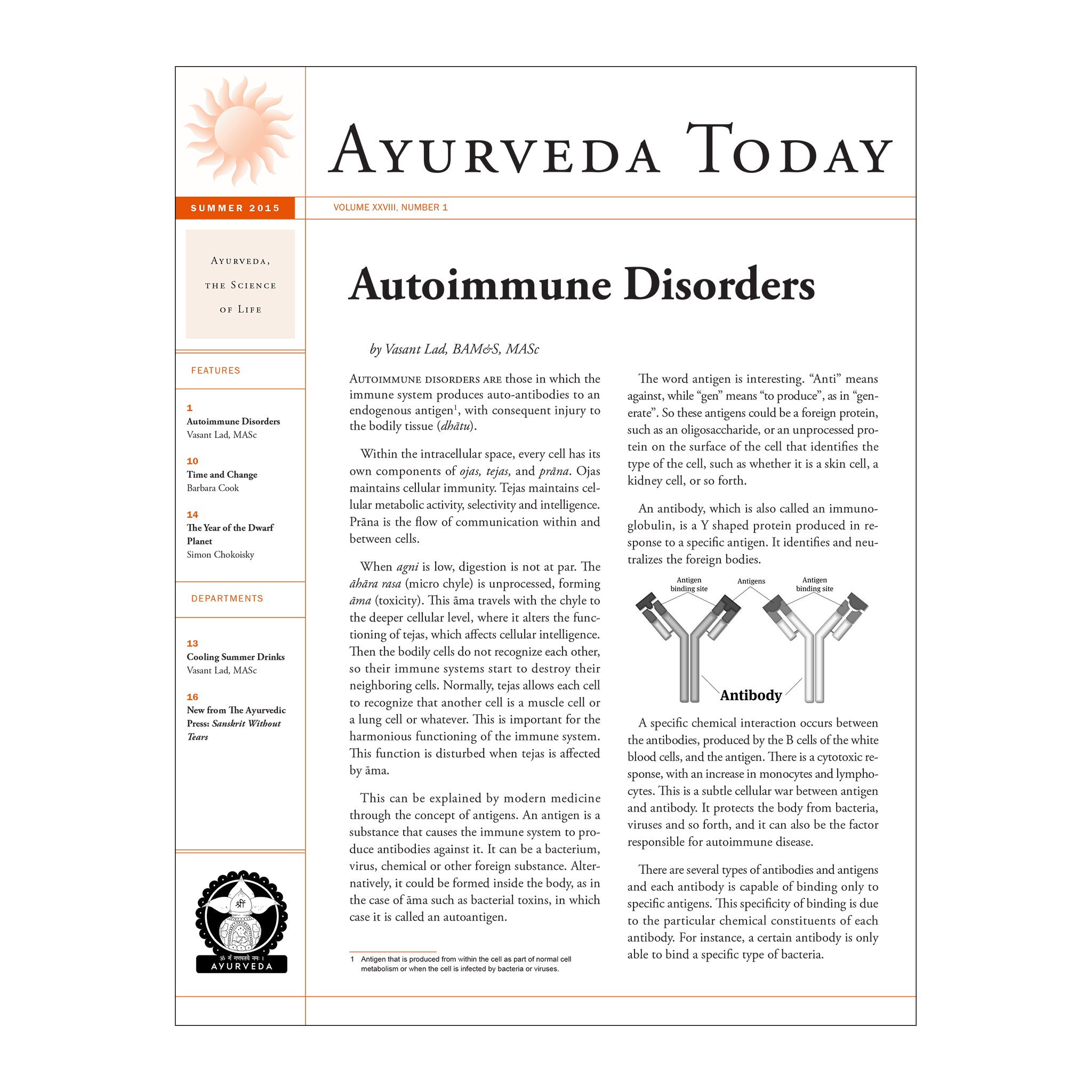 2015 Summer Ayurveda Today