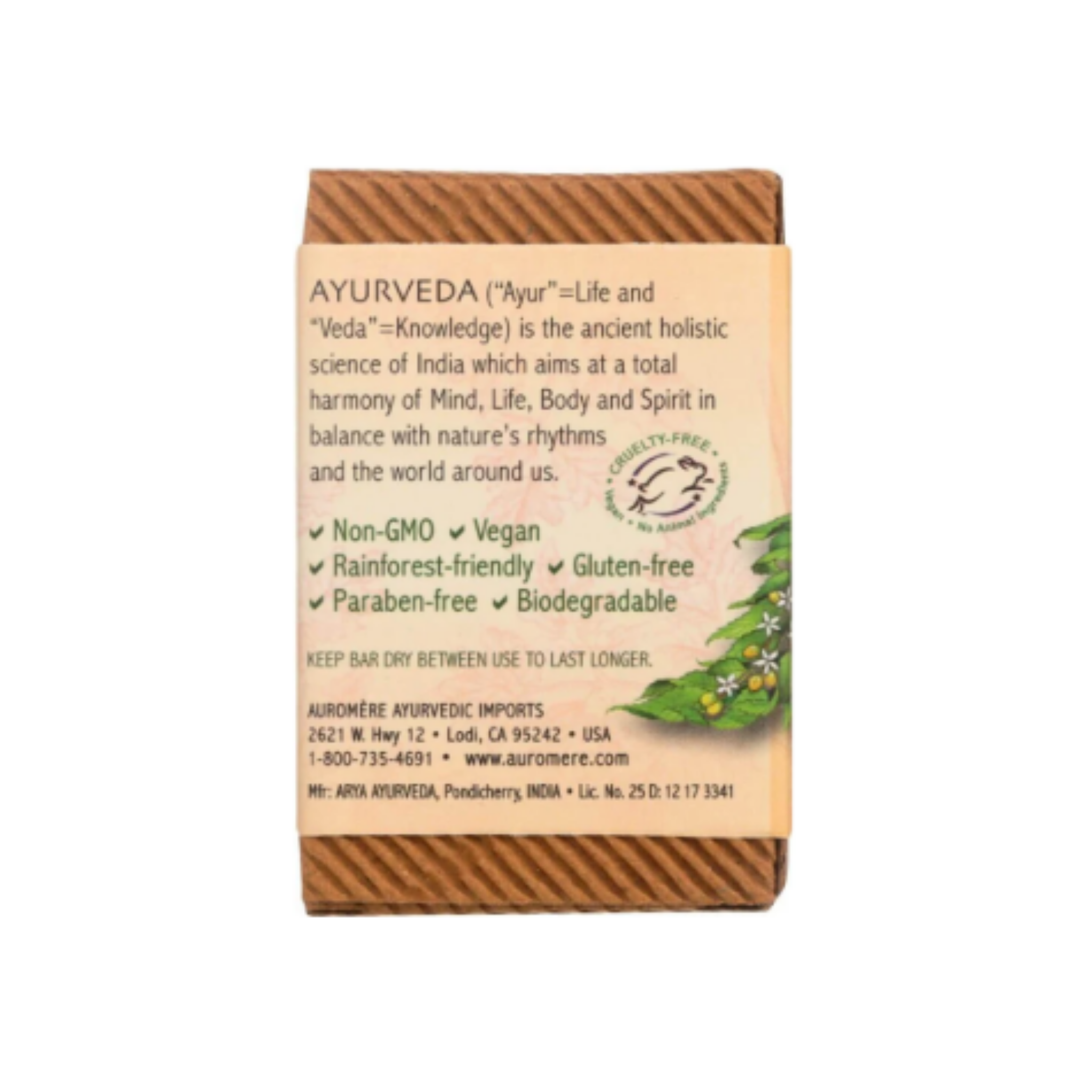 Auromere Vanilla-Neem Ayurvedic Soap