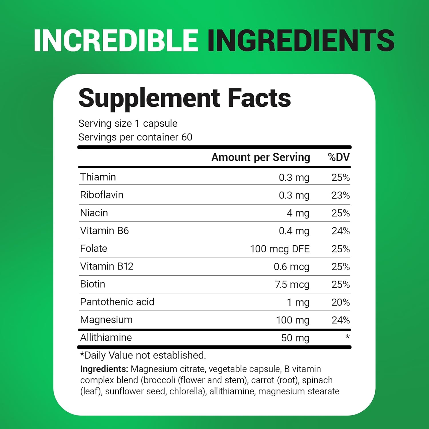 Dr. Berg Natural Vitamin B1 B6 B12 Complex - Allithiamine Vitamin B1 Supplement  (60 gel caps)