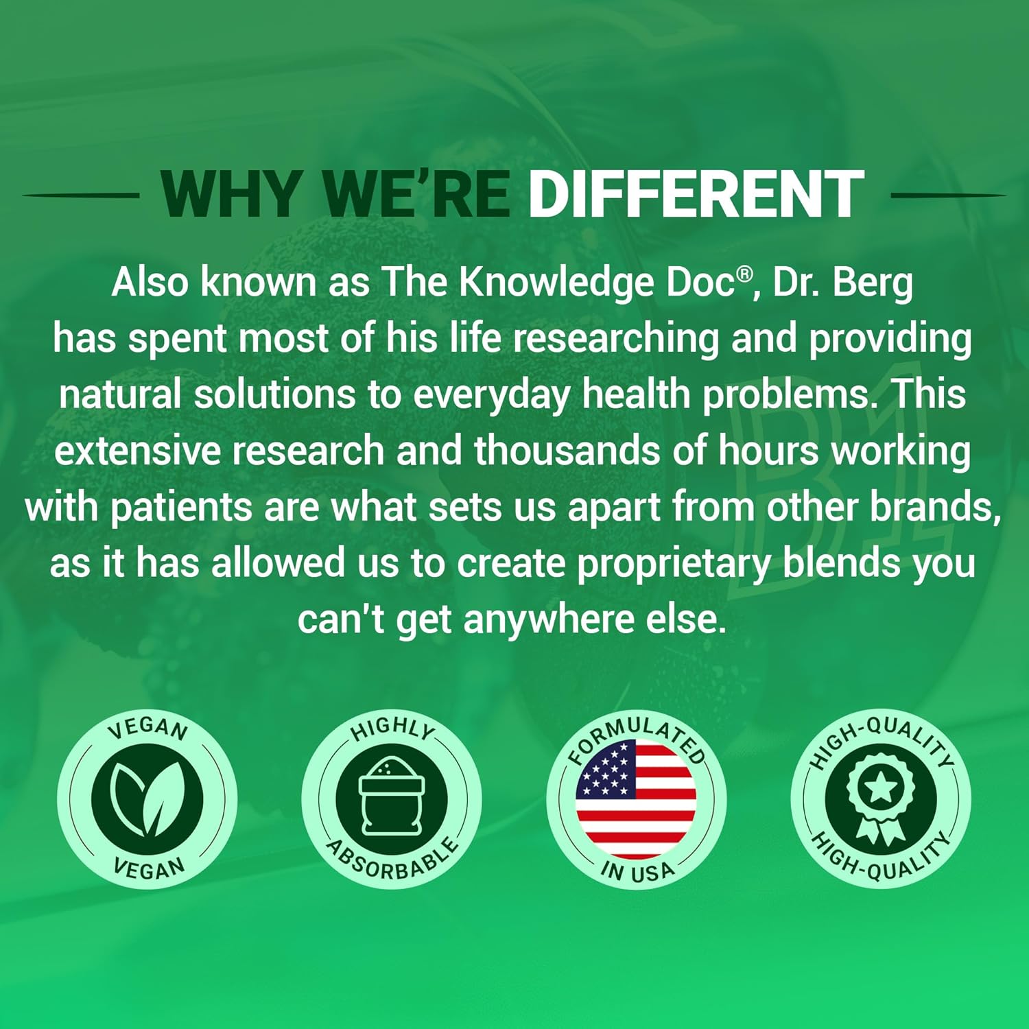 Dr. Berg Natural Vitamin B1 B6 B12 Complex - Allithiamine Vitamin B1 Supplement  (60 gel caps)