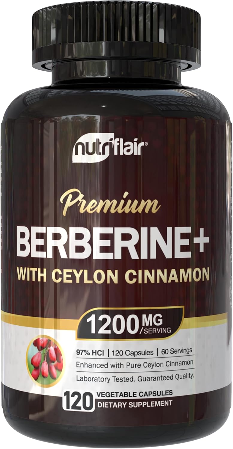 NutriFlair Berberine with Ceylon Cinnamon (120 capsules)