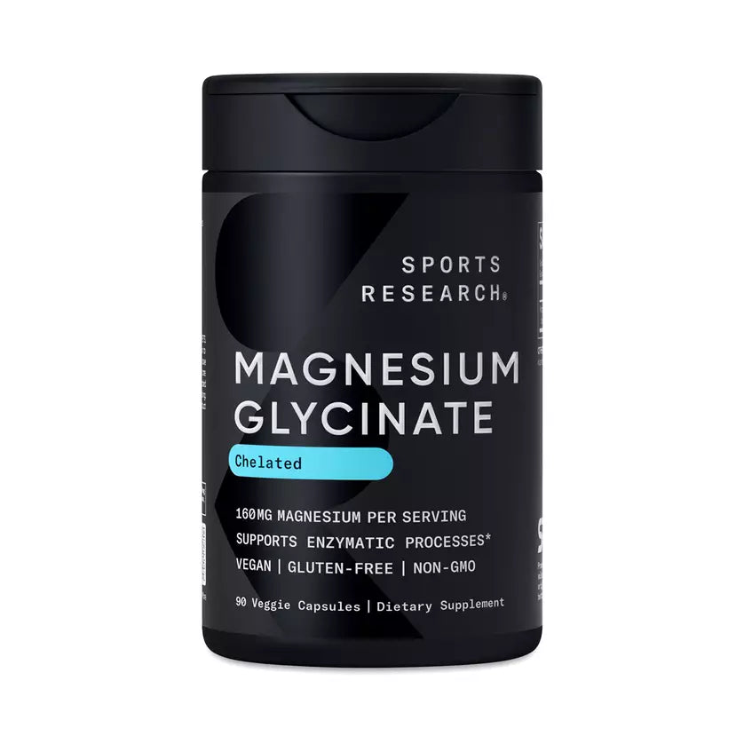 Sports Research Magnesium Glycinate (90 Veggie caps)