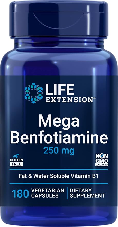 Life Extension Mega Benfotiamine – 250 mg (120 Vegetarian Capsules)