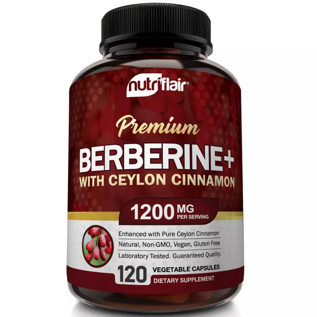NutriFlair Berberine with Ceylon Cinnamon (120 capsules)