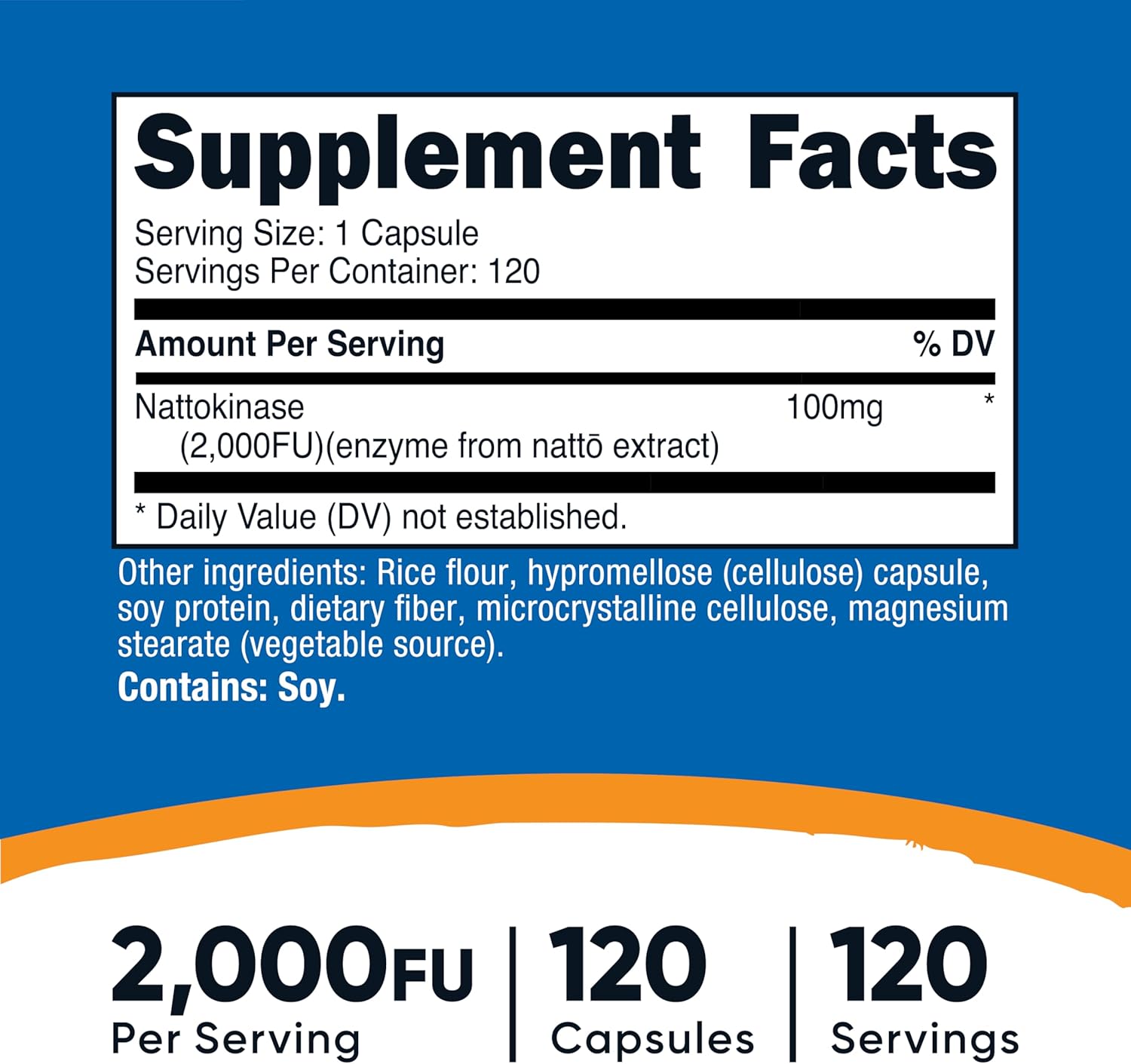 Nutricost Nattokinase 2,000 FU (120 Capsules)