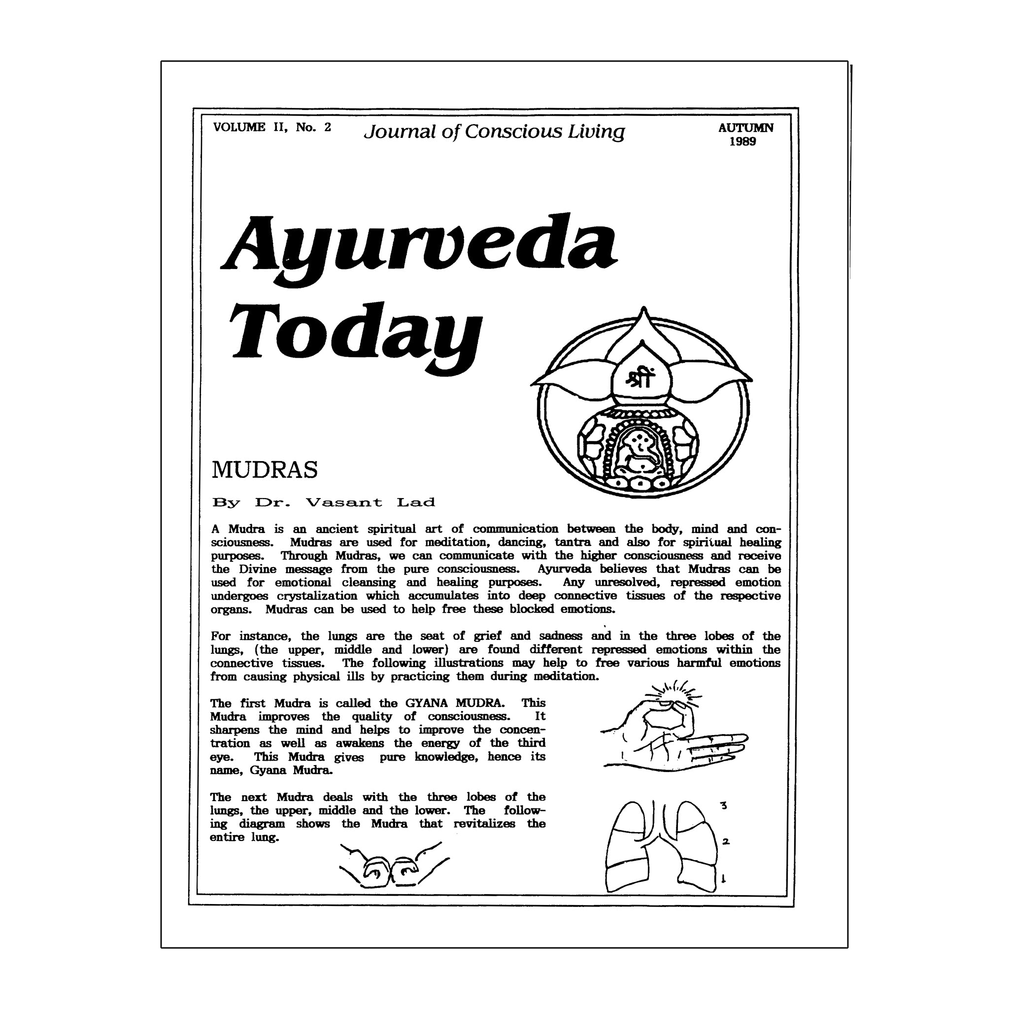 1989 Fall Ayurveda Today